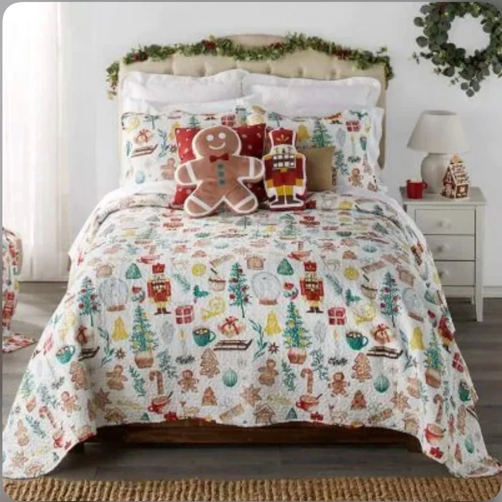 ❤️ Large Nutcracker Gingerbread Man  Pillow Decor